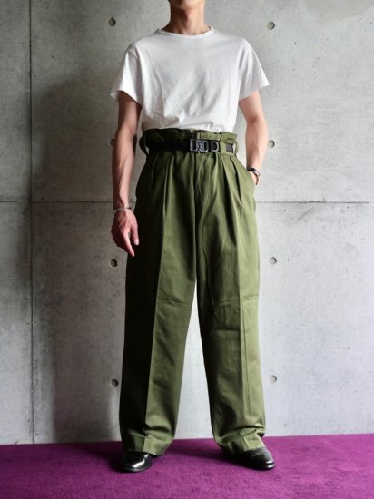 1970's Vintage Canadian Military
Cotton Drill Gurkha Trousers OLIVE