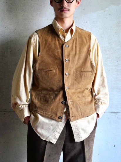 Late90's~Ealry00's BANANA REPUBLIC
Leather & Cotton Vest 