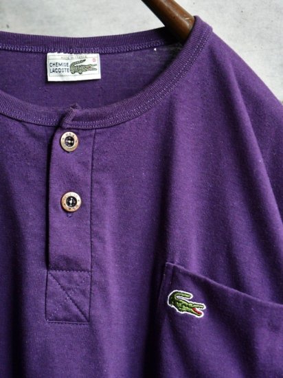 1980's Vintage LACOSTE Pocket T-shirt
Made in FRANCE. / PURPLE
