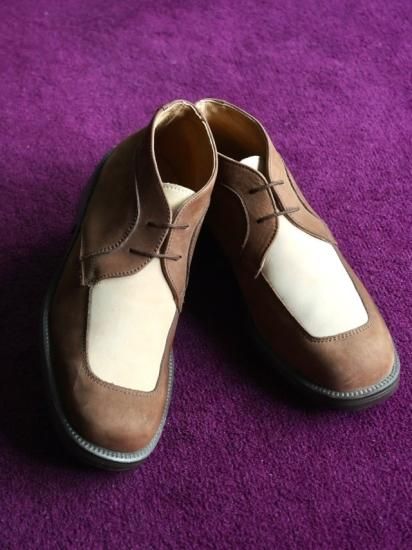 1990's Vintage GANPRANCO LATTANZI
2tone Leather(Nubuck) Shoes