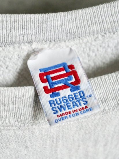 1990's Vintage RUGGED SWEATS R/W type Printed Sweat Shirt 