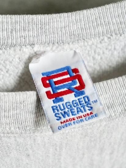 1990's Vintage RUGGED SWEATS R/W type Printed Sweat Shirt
