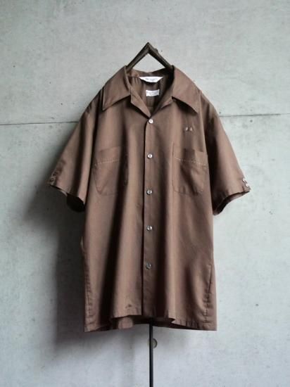 1970's Vintage Mr.California
Open-collar Shirt "Grayish-BROWN"