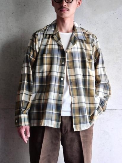 1960~70's Vintage BRENT Open-collar Check Shirt