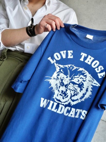 1980's Vintage Printed T-shirt "WILDCAT" / Made in USA.