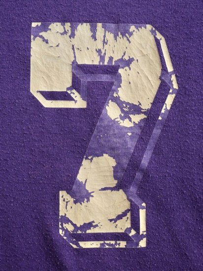 1980's Vintage Printed T-shirt / Milton "DoubleFace" / Black & Purple