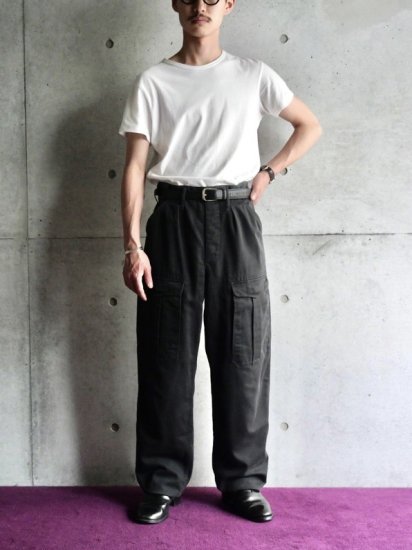 1990's Unknown Military/Police Vintage
Double Cargo Pocket Pants BLACK
