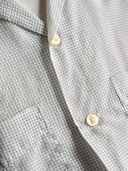 1950~60's Vintage MARK TWAIN Seersucker Cloth Open-collar Shirt