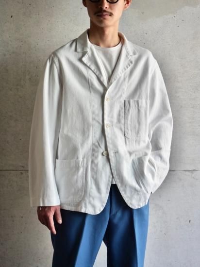 1970's Vintage White Cotton Twill Work JKT