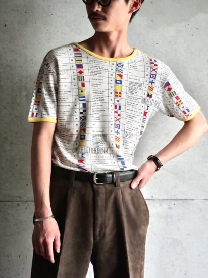 1980's Euro Vintage All Printed T-shirt
"Saling Flags"