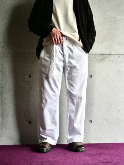 1965's Vintage German Military
100% Cotton Twill Chef Trousers / WHITE