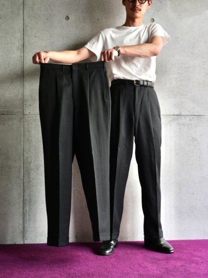 1960's Vintage Tailored Black Check Trousers