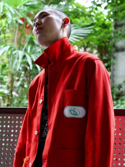 1990's(00?) Vintage Work Coverall / ROUGE
Made in FRANCE.