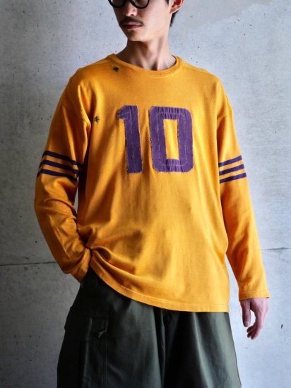 1950's Vintage Football Nylon Shirt "10"/ Mustard
