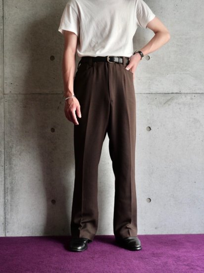 1960~70's Vintage Polyester Karsey Flare Trousers