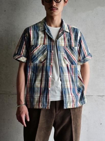 Engineered Garments Open-collar S/S Check Shirt