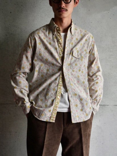 Rough & Tumble by Nepenthes, Botanical Printed Cotton B.D. Shirt