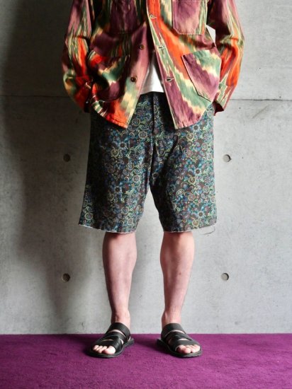 Nepenthes Printed Summer Corduroy Cut-off Shorts