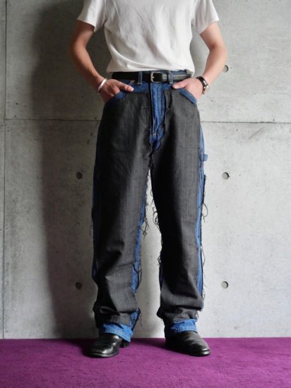"SONIC LAB" by Nepenthes, Rebuild Painter Denim Trousers