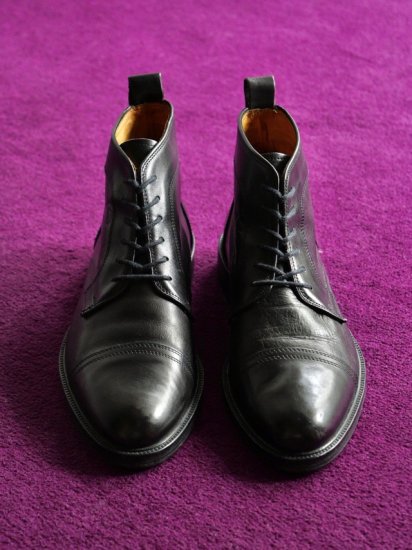 1990's Vintage HARRY ROSEN Black Leather Boots / Made in ITALY.