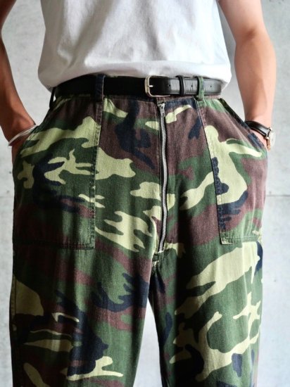1980's Vintage Camouflage Cotton Baker Pants