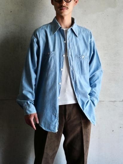 1970's Vintage BIG MURPH 
100% Cotton Chambray Work Shirt