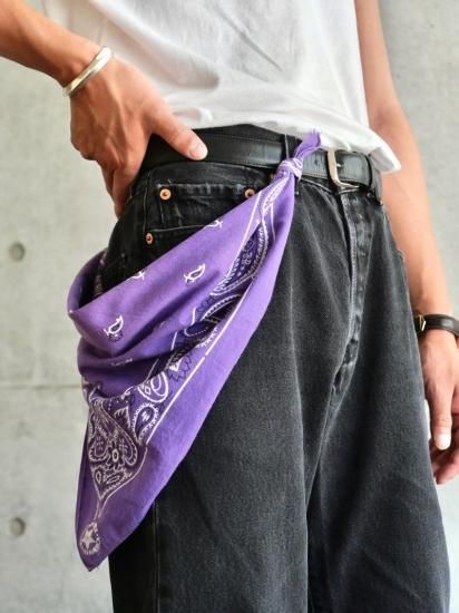 1970~80's Vintage Bandannas "Made in USA." / 100% Cotton / Light Purple