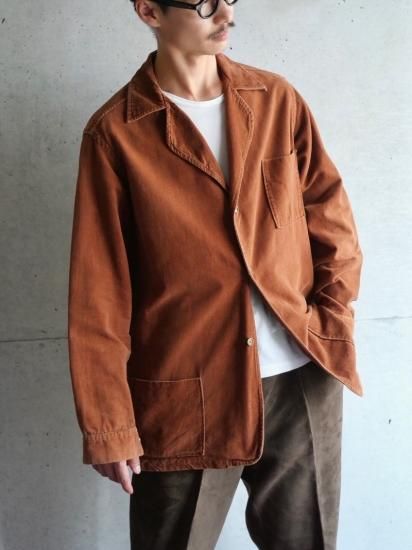 1950~60's Vintage Pilgrim
Brown Corduroy Tailored Shirt-Jacket