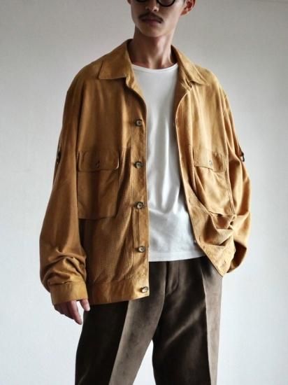 1980's Vintage Jeno de Paris 
Goat-suede Mesh Blouson