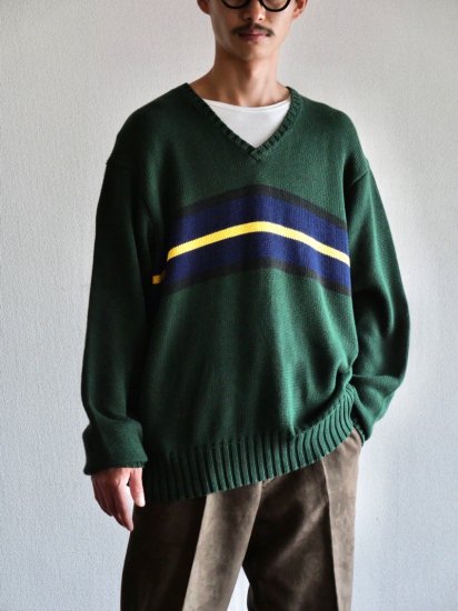 1990's Vintage RalphLauren 100% Cotton Knit Line Sweater