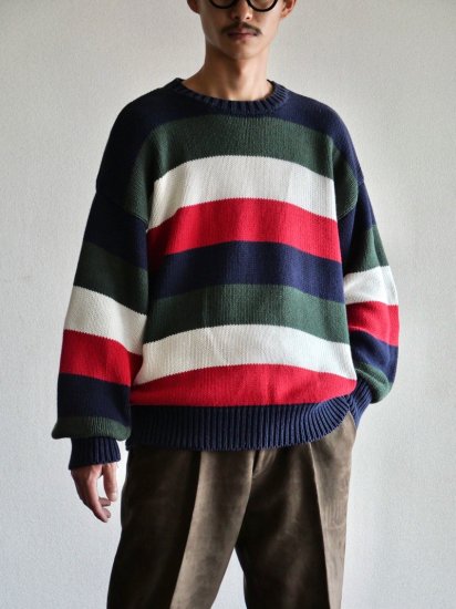 1990's Vintage GAP 100% Cotton Knit Border Sweater