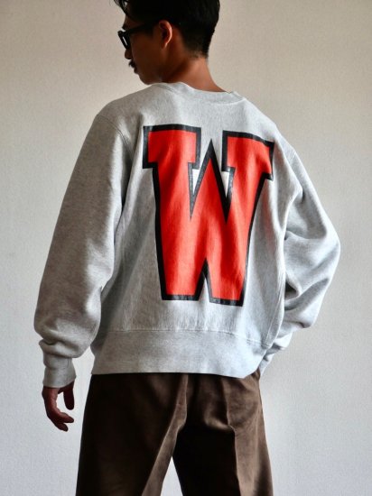 1990's Vintage Printed Sweat Shirt "W"
Made in USA. / Soffe Super Sweat