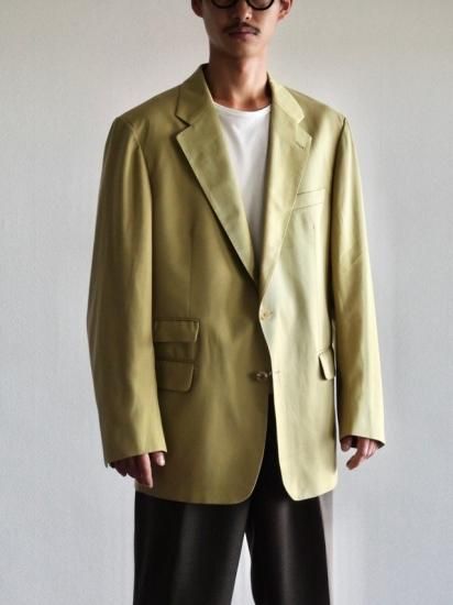1980's Vintage Burberrys' Cotton Tailored Jacket
Made in West-Germany. / YELLOW