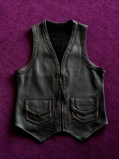 Vintage Deerskin Black Vest