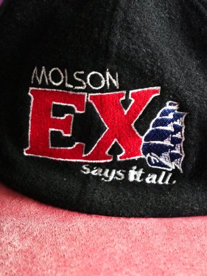 1990's Vintage Leather&Wool Cap "MOLSON"
