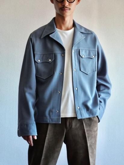 1970's Vintage BIGYANK Polyester Knit Western Jacket "Blue-Gray"
