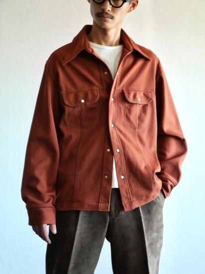 1970's Vintage Polyester Knit Western Jacket "BRICK"