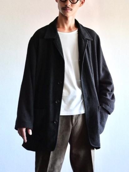 1990's Vintage Mezzrow, Black Knit Half Jacket
53%Wool  34%Viscose  13%Nylon
Made in Canada.