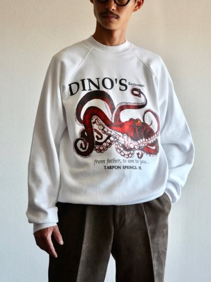 1980~90's Vintage Sweat Shirt
"DINO'S RESTAURANT" / Made in USA.