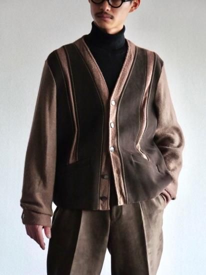 1960~70's Vintage DARTMOUTH Sport Wear
Acrylic Knit & Synthetic Suede Jacket