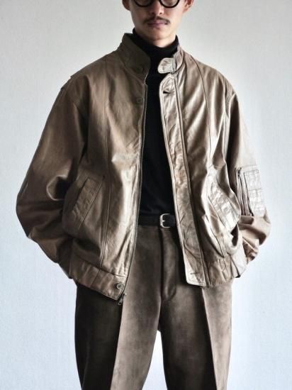 1980's Vintage LONDON FOG Flight Style Leather JKT