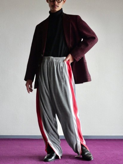 1990~00's KOMAN Wide Track Pants Cotton&Polyester Velours Cloth