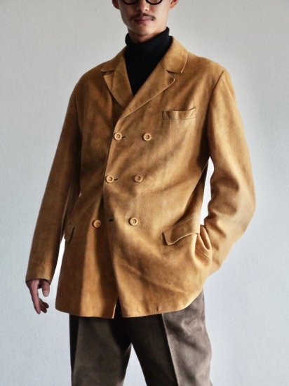 1950~60's Vintage Goat-Suede Jacket
"Double-breasted Tailored Design"