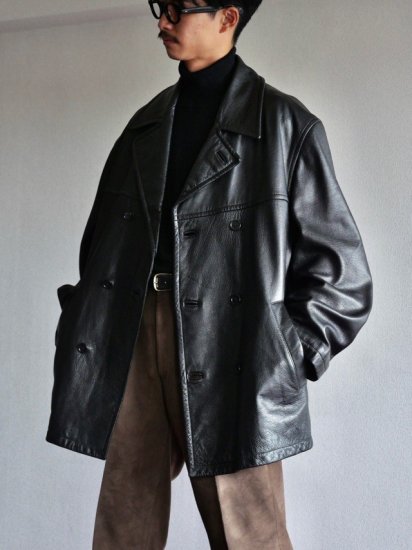 1980's Vintage MARIO VITTORIO Goat Leather Coat Exclusively for NeimanMarcus / Made in Italy.
