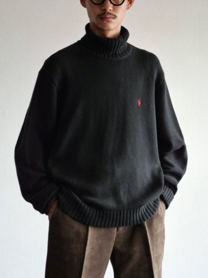 1990's Vintage RalphLauren 100% Cotton Knit Turtle-neck Sweater