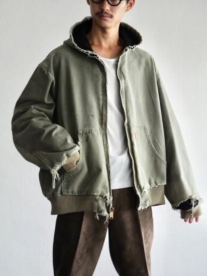 1990~00's Vintage Carhartt Worker's Duck Parka / Grayish Olive