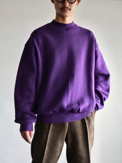 Purple / size LDEADSTOCK 1990's Vintage Fruit of the Loom, 50:50 Sweat Shirt / Made in Canada. / 