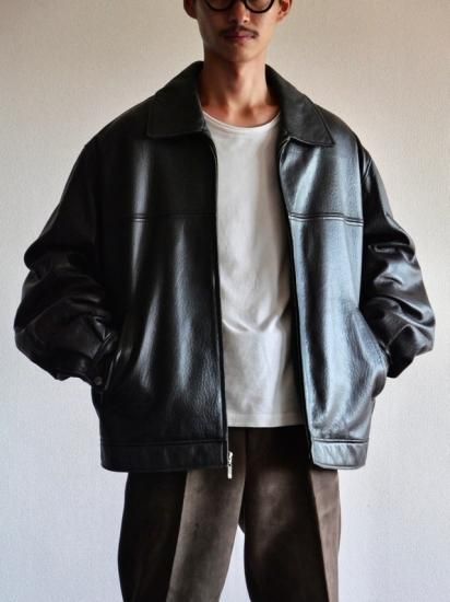 1990's Vintage Black Sheepskin Blouson