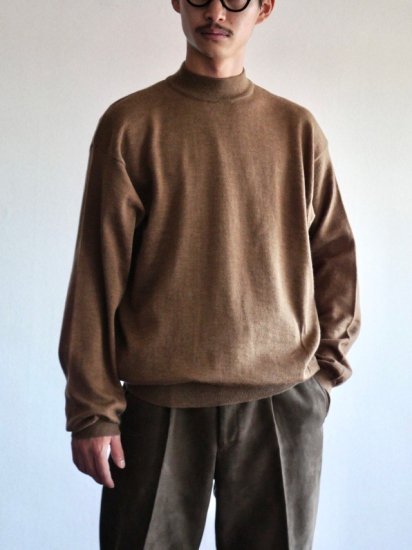 1990's Vintage "EMBASSY ROW" Mock-neck Knit Sweaters / Brown