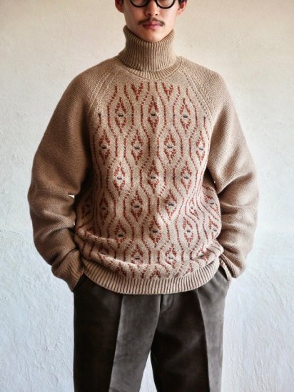 1960~70's Vintage Anonymous Wool Turtle-neck